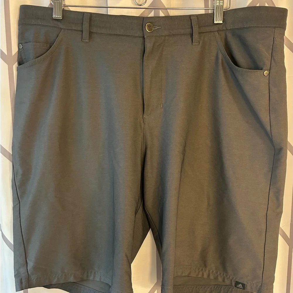 adidas Men's Charcoal Flat Front Shorts